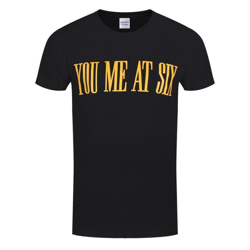 You Me At Six Yellow Text Black Rock Music Graphic Fan T-Shirt